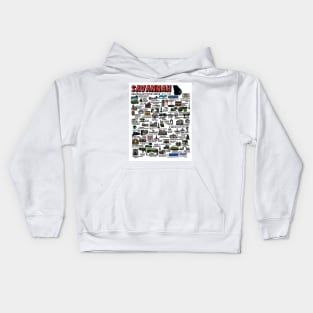 Savannah Georgia Map Art Kids Hoodie